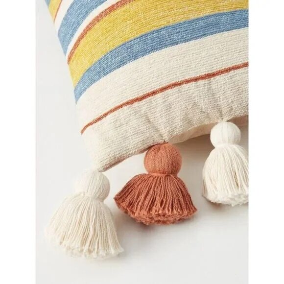 Anthropologie Manue Lumbar Pillow Striped 12"x27" NEW $68 - Picture 2 of 5